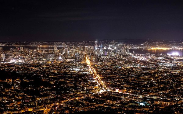 Город Лос Анджелес с высоты птичьего