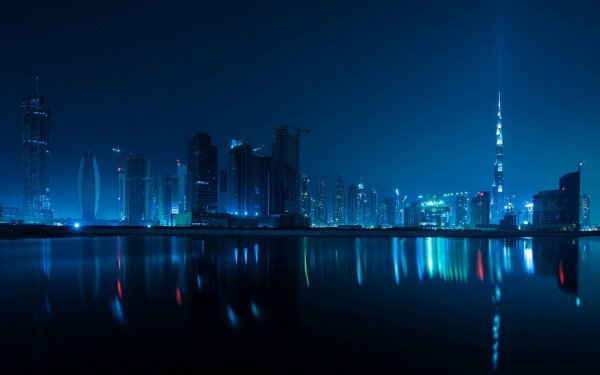 Мегаполис Дубай ночной