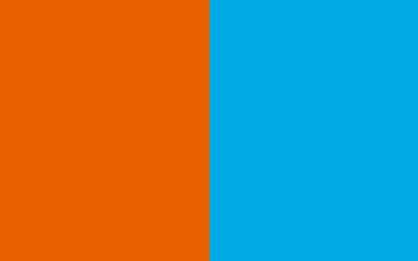 Оранжевый и голубой