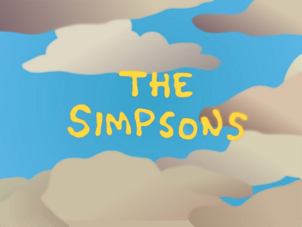 Симпсоны заставка облака