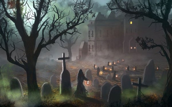 Graveyard вампир Хэллоуин