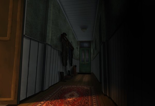 Темный коридор в квартире ночью