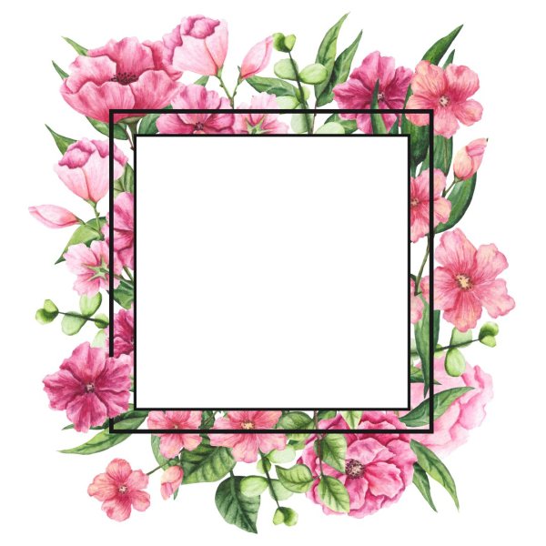 Фон квадратный с цветами