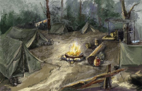 Лагерь разбойников в лесу ДНД