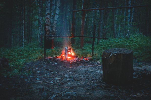 Ночной лагерь в лесу