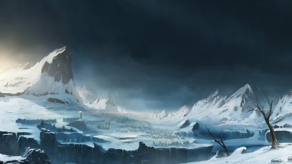Ледяные горы фэнтези