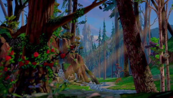Красавица и чудовище мультфильм лес
