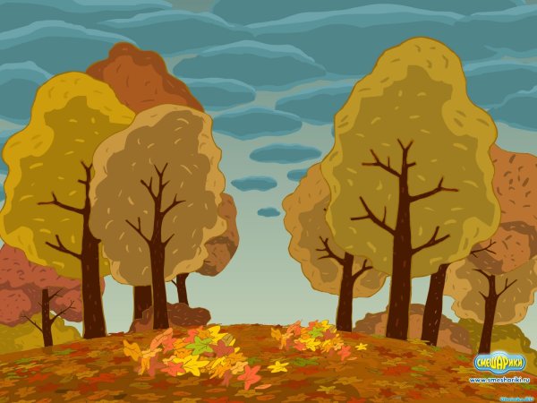 Фон лес осенью для детей