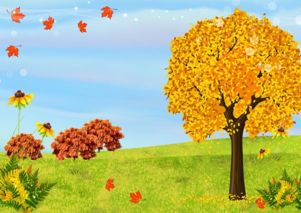 Осеннее дерево для дошкольников