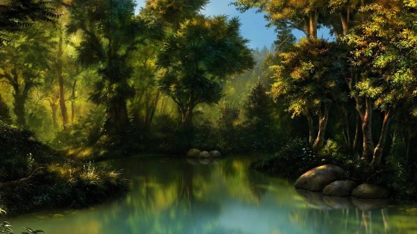 Картина волшебное озеро Анатолия Лядова
