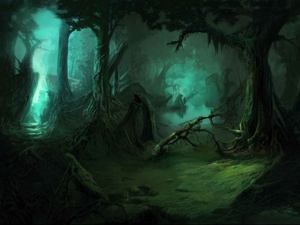 Сказочный дремучий лес фэнтези