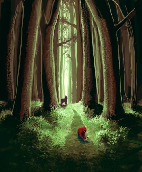 Сказочный лес красная шапочка