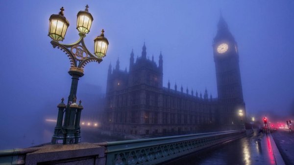 Лондон туман Биг Бен