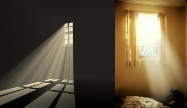Свет из окна в комнате