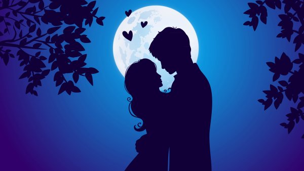 Фон луна и любовь