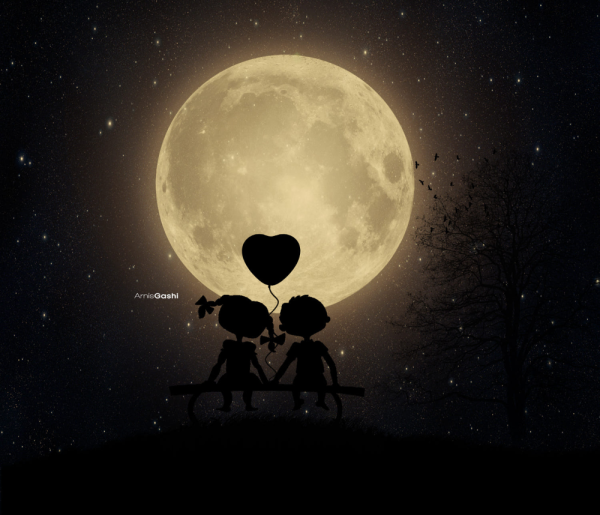 Луна романтика фон