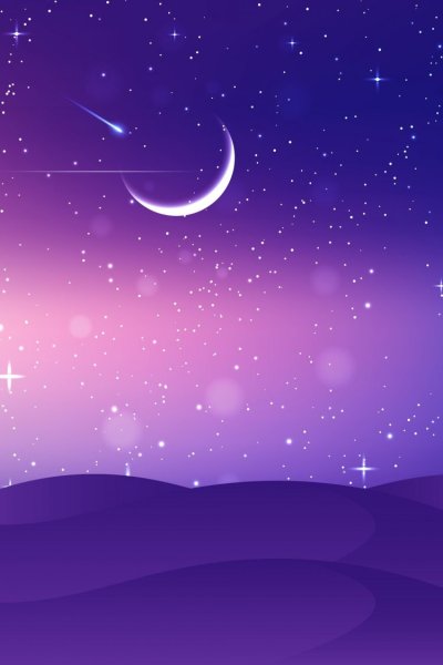 Фиолетовое небо со звездами