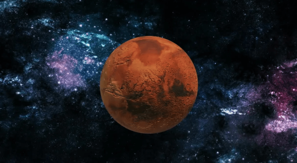 Планета Марс и звезды