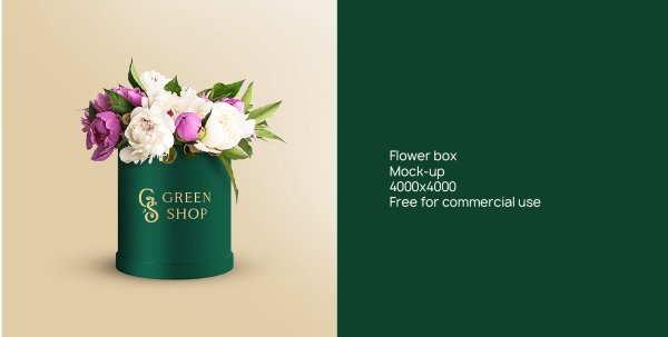 Мокап магазин цветов