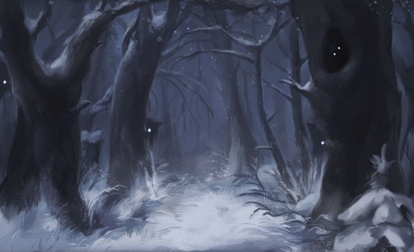 Страшный зимний лес