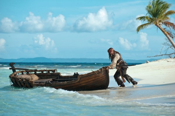 Пираты Карибского моря Джек Воробей на острове