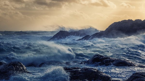 Океан шторм скалы