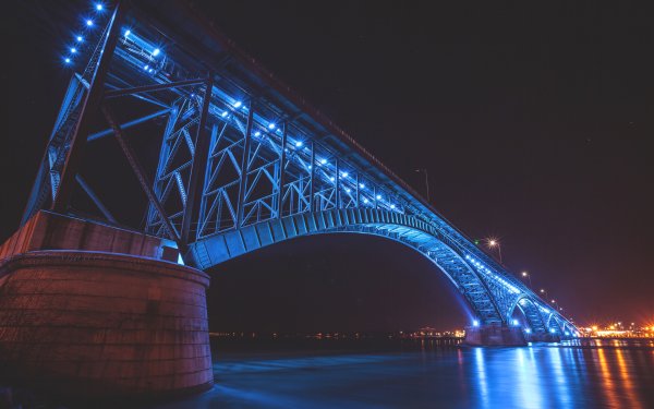 Красивые мосты ночью