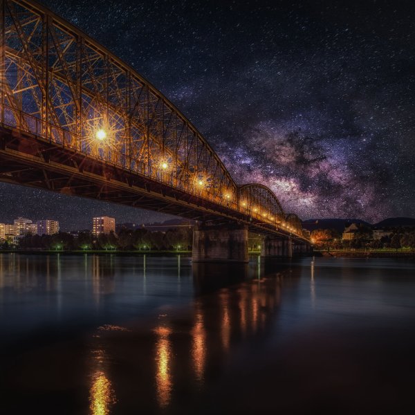 Город мост ночь