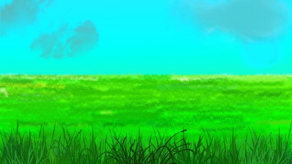 Трава из мультфильма