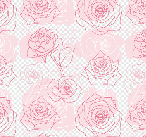 Паттерн розовые цветы