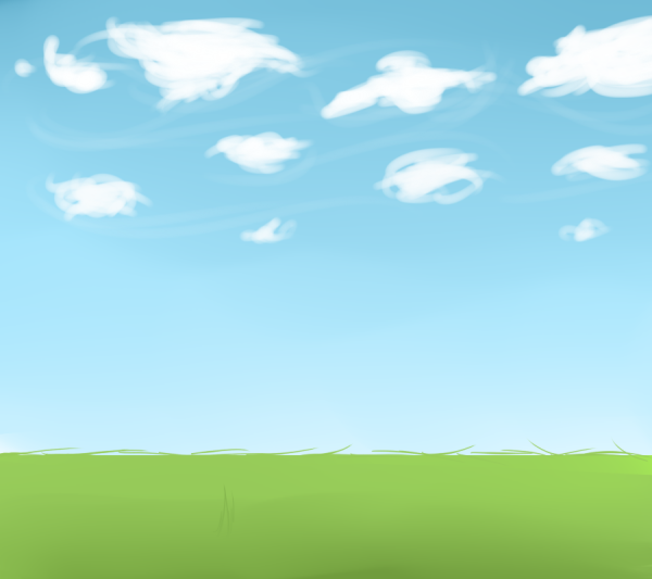Фон трава и небо мультяшный