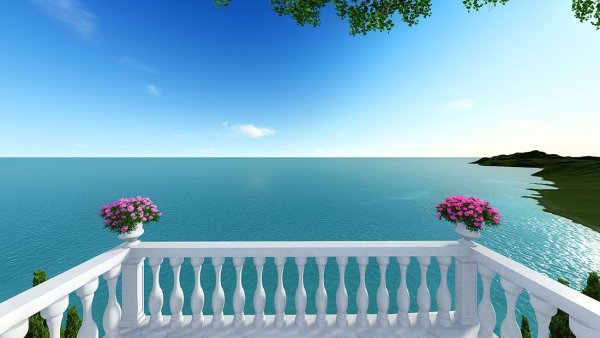 Вид на море с балкона