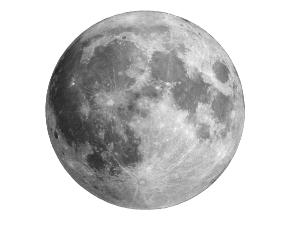 Луна Планета на белом фоне