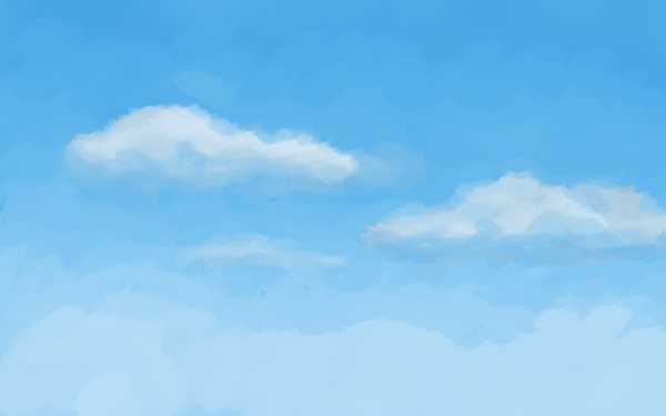 Мультяшное небо с облаками