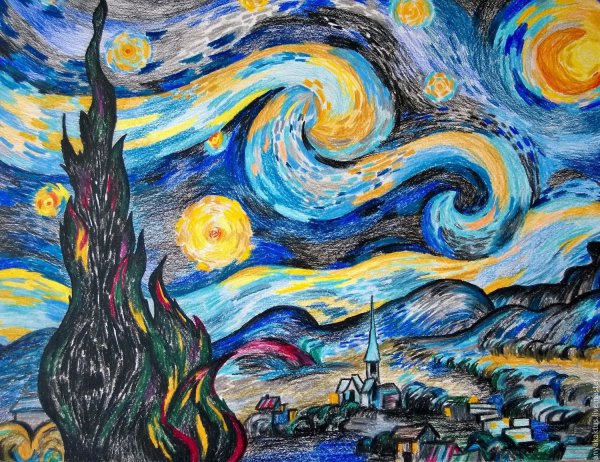 Звездная ночь, Автор Ван Гог