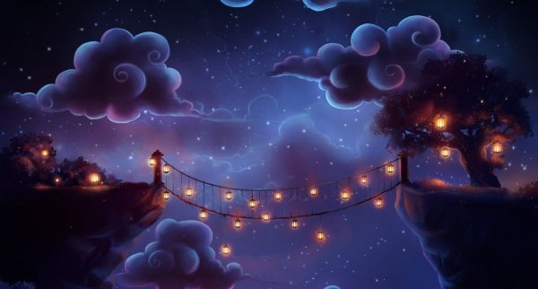 Волшебный ночной пейзаж