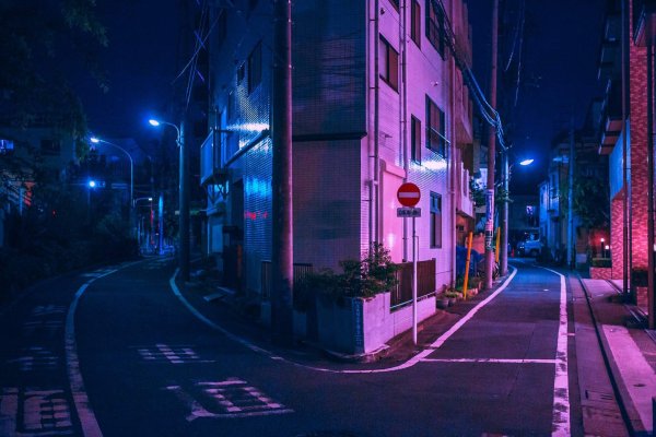 Токио неон переулок