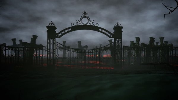Фон ночь ворота