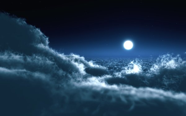 Фон ночное небо с луной