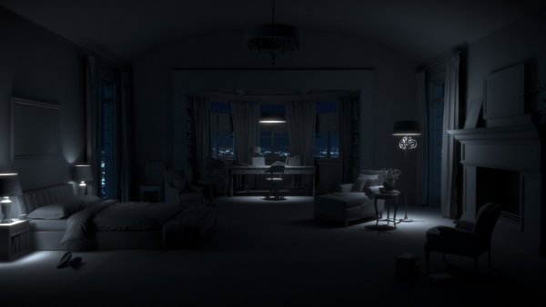 Фон ночью гостиная комната
