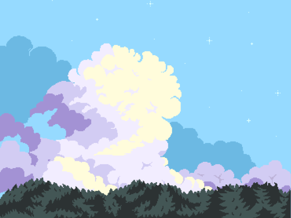 Пиксельные облака