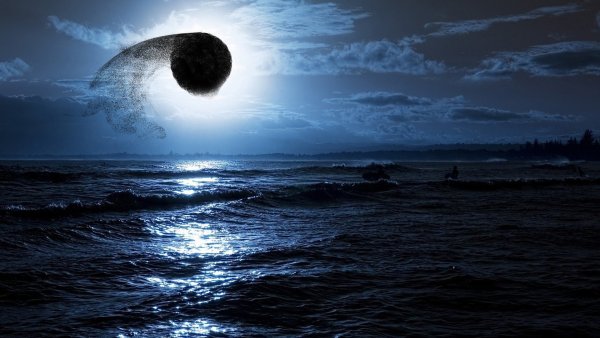 Ночь Луна море