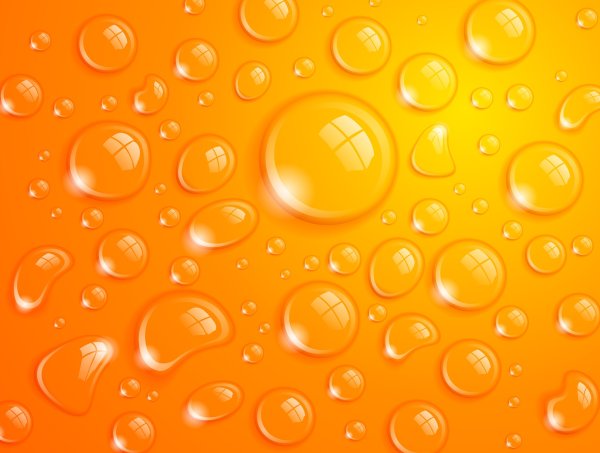 Капли воды оранжевый