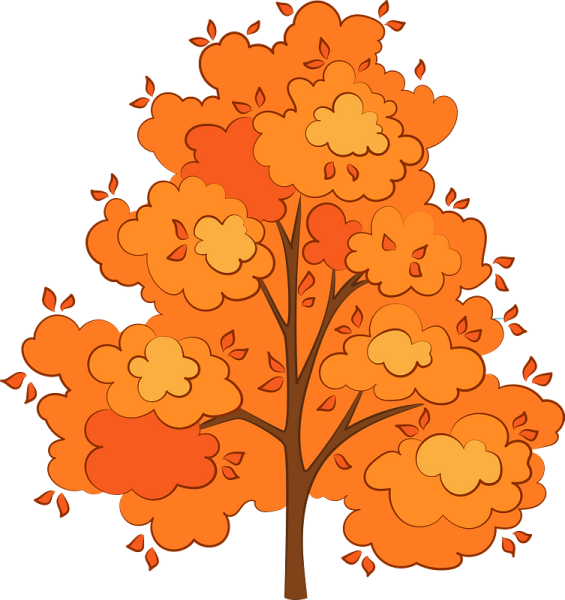 Осеннее дерево мультяшное
