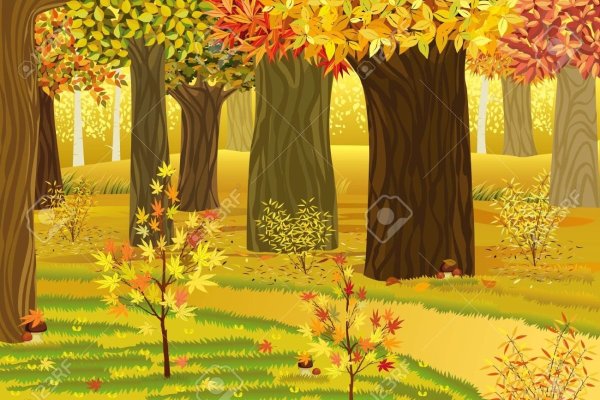 Осенний лес мультяшный