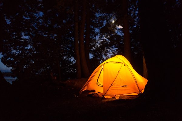 Свет в палатке