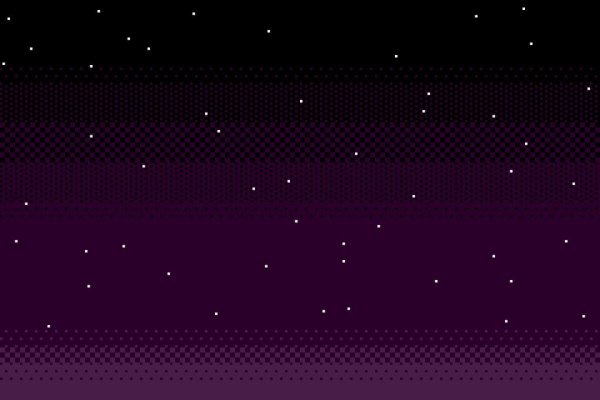Пиксельные звезды на темном фоне