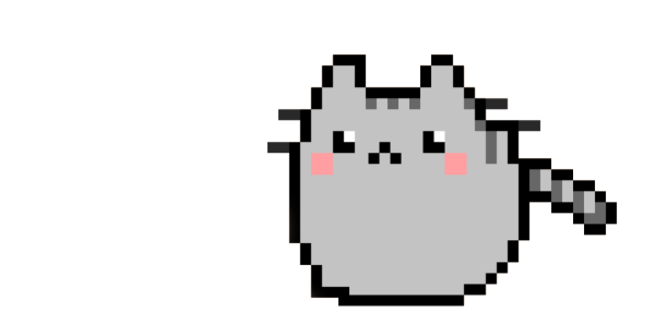 Фон пиксельный кот