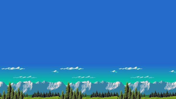 Пиксельный пейзаж