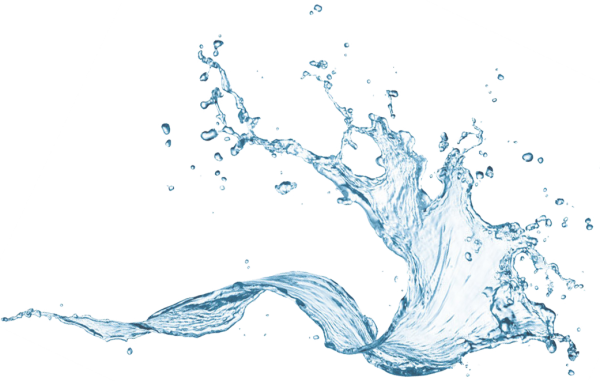 Вода на белом фоне